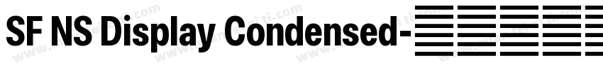 SF NS Display Condensed字体转换